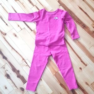 The north face base layer bright pink size 4t